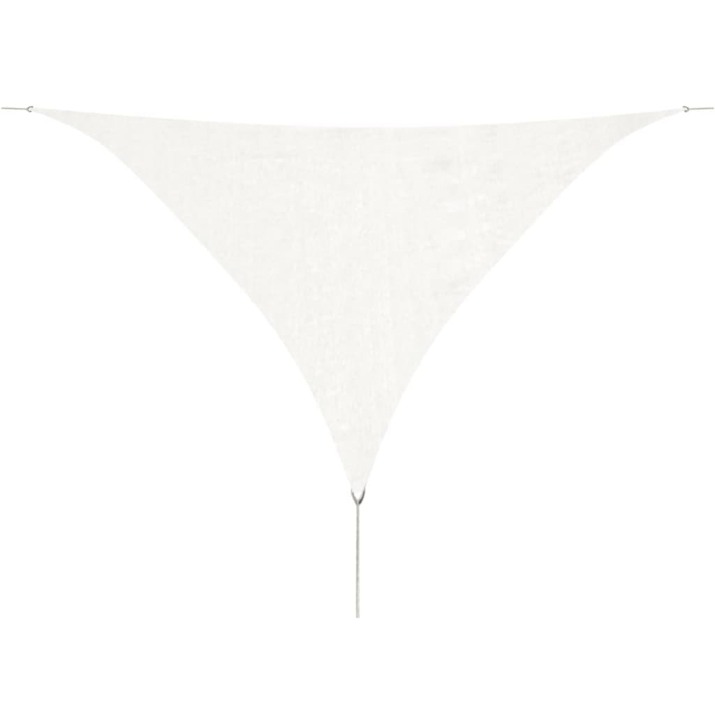 Voile d'ombrage PEHD Triangulaire 3,6 x 3,6 x 3,6 m Blanc Modèle Ombrelle Design