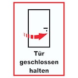 thumbnail of Tür geschlossen halten Schild A2 (420x594mm)