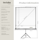 thumbnail of tectake Pantalla con trípode - 152 x 152 cm blanco