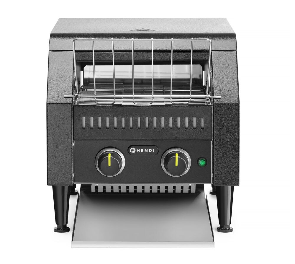 HENDI Durchlauf-Toaster, doppelt, Schwarz, 230V/2240W, 418x368x(H)415mm - black stainless steel