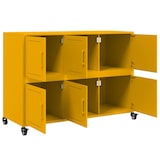 thumbnail of Helloshop26 - Buffet bahut commode armoire meuble de rangement organisateur cuisine salle de séjour salon jaune moutarde 100,5 x 39 02_0035684