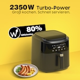 thumbnail of 9L XL Heißluftfritteuse 2350W mit Touchscreen, Airfryer mit 9 Programmen, fettarmes Kochen, Schüttel-Erinnerung, spülmaschinengeeignet, kompakt