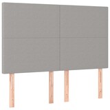 thumbnail of vidaXL Boxspringbett mit Matratze & LED Hellgrau 140x200 cm Stoff