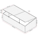 thumbnail of Helloshop26 - Miniestufa de jardim em alumínio e policarbonato 100 x 60 x 40 cm com abertura por mola a gás 16_0002679