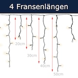 thumbnail of LED Lichtervorhang Eisregen Lichterkette Icicle 490 bernstein LED 20m Außen
