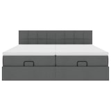 thumbnail of vidaXL Ottoman-Bett mit Matratzen & LEDs Dunkelgrau 180x200 cm Stoff