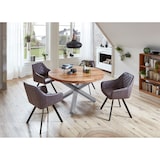 thumbnail of SAM® Esszimmertisch rund 140 cm Akazienholz Natur Silber RUNA