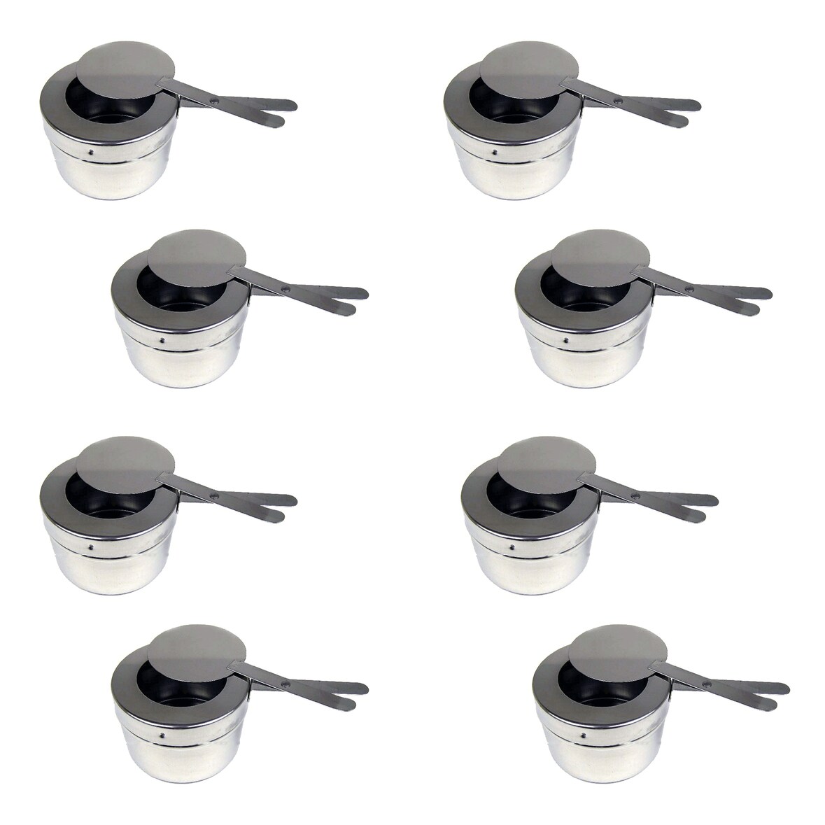 AcMax 8x Brennpastebehälter Brennpaste Behälter mit Deckel für Chafing Dish
