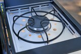 thumbnail of Tarrington House 3-Brenner Gasgrill PAXTON, Edelstahl / Gusseisen, 67 x 124 x 115 cm, mit Seitenbrenner, Warmhaltegitter, fahrbar, schwarz
