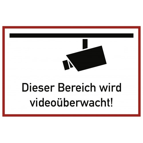 Dieser Bereich wird videoüberwacht, Alu, 600x400 mm
