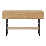 thumbnail of Helloshop26 - Mesa de consola em metal 75 x 120 x 30 cm efeito carvalho preto 03_0008597