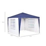 thumbnail of Tarrington House Gazebo Everyday, acciaio/poliestere, 3 x 3 m, idrorepellente, blu/bianco
