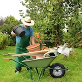 thumbnail of ECD Germany Schubkarrenrad PU Vollgummi pannensicher mit Achse, Ø390 mm Schwarz, Ersatzrad 200 kg mit Stahlfelge für Schubkarre & Gartenkarren