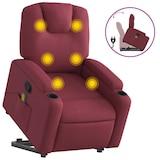 thumbnail of vidaXL Massagesessel mit Aufstehhilfe Weinrot Stoff