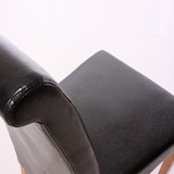 thumbnail of Set di 2 sedie per sala da pranzo Sedia da cucina Sedia M37 ~ Pelle, nero, piedi scuri