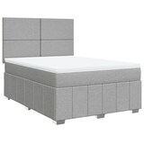 thumbnail of vidaXL Boxspringbett mit Matratze Hellgrau 140x190 cm Stoff