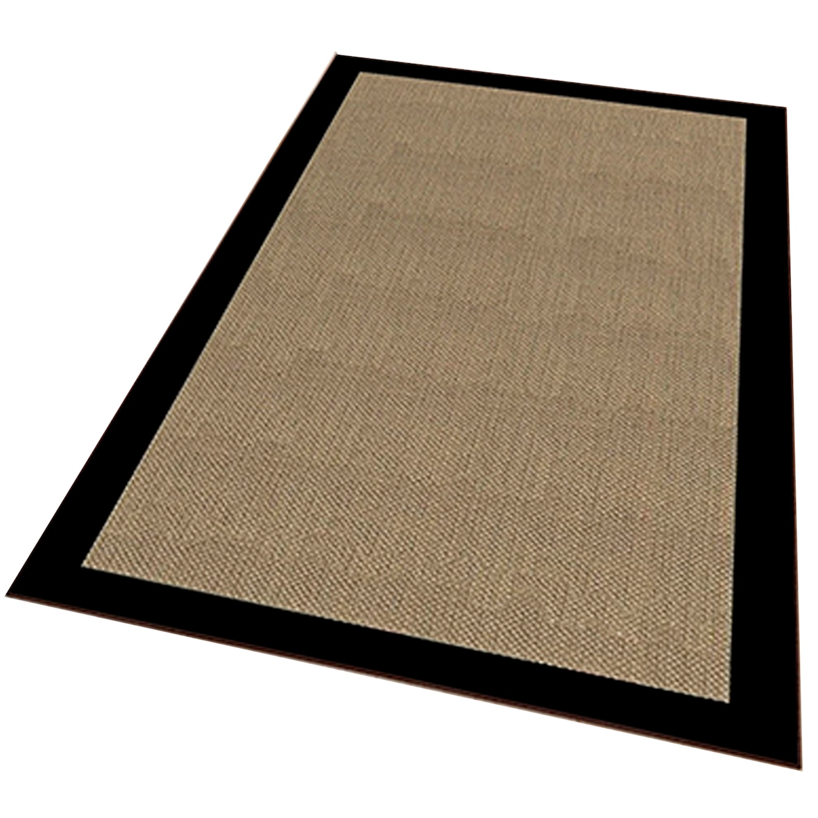 WellHome - Basis Polyester Tapijt 80x120cm in Beige en Zwart