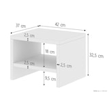 thumbnail of Nachttisch Kiefer massiv modernes kubisches Nachtkästchen in offener Form 90.20-K5