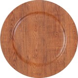thumbnail of Dekoteller Kunststoff Holz Optik 33cm Braun