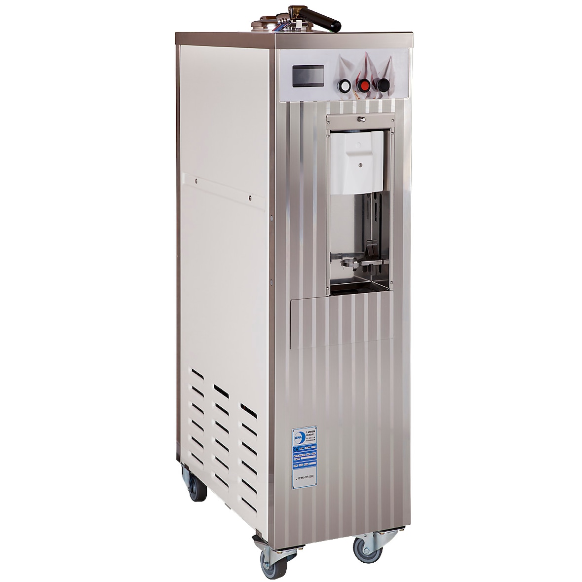 Máquina italiana de hielo para yogur helado con pasteurizador, limpieza de 8 a 10 semanas 416x770x1440 LUNA YA GUSTOCONCEPT