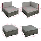 thumbnail of tectake Conjunto de muebles de ratán VENECIA  gris - 402698