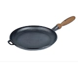 thumbnail of Pfannkuchenpfanne Gusseisen - ø 24 x 2,5 cm - Gusseisenpfanne für alle Wärmequellen - Holzgriff - PFAS-frei - Schwarz