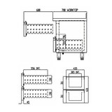 thumbnail of TOPLINE Kühltisch 700 / 3-fach GN1/1 mit 2 Schubladen / 2 Türen & Aufkantung