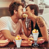 thumbnail of Relaxdays Pommeshalter, Edelstahl, Spitztüten mit Pommes, Chips, Gemüse, Snackhalter, HxD 16 x 9,5 cm, Silber, 2 Stück