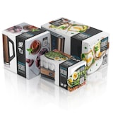 thumbnail of Arendo Frühstücks-Set, 4-Scheiben Langschlitztoaster, Wasserkocher 2200W, 6er Eierkocher, Kupfer