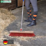 thumbnail of Hochwertiger Straßenbesen 50cm Breit mit 4-Loch Wechselsystem und Aluminiumstiel Besen mit Stiel rote Kunststoff-Borsten