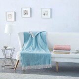 thumbnail of Manta lisa 130×170 cm fabricada na Espanha Azul Naturals