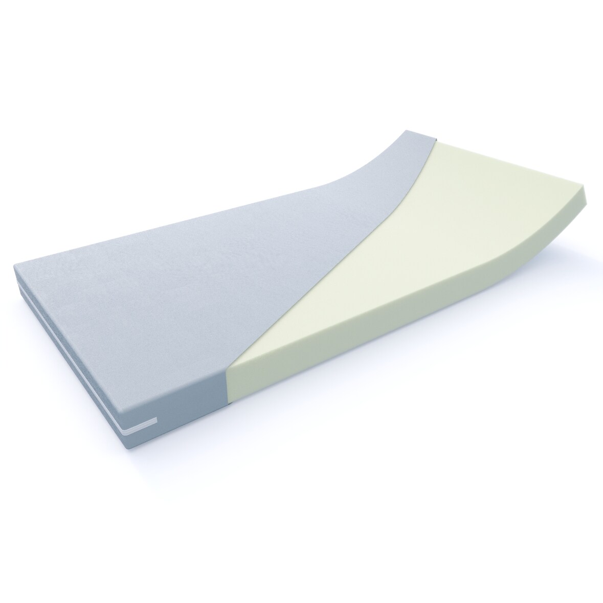 MSS e.K. Roll-Matratze, Easy Active, 150 x 200 x 11 cm, H3, Bezug Blau, Schaumstoff