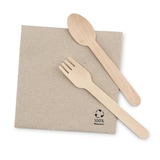 thumbnail of greenbox - cuchara de madera pequeña 14 cm, biorevestida, 100 piezas.