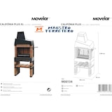thumbnail of MF - Voorgefabriceerde barbecue voor hout en houtskool Model California Plus Full Grill (Grijs, Oranje - 86,5 x 58 x 215 cm)REF: M00134- Buitengebruik
