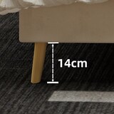 thumbnail of Moderner Minimalistischer Polsterbettrahmen 160x200 cm in Beige – Funktionales Schlafzimmermöbel ohne Stauraum