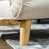 thumbnail of HOMCOM Poltrona Letto 2 in 1 con Schienale Regolabile Legno e Beige