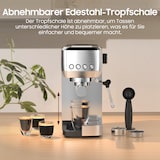 thumbnail of Espressomaschine 20 Bar mit italienischer Pumpe – Edelstahl, Tastensteuerung, Milchaufschäumer, 1,3 L Wassertank, Barista-Espresso für Zuhause
