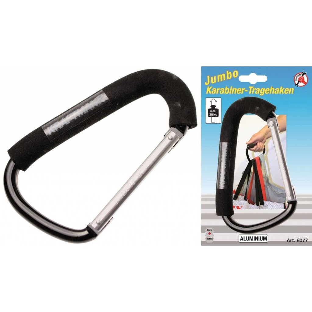 Kraftmann 8077 Jumbo Karabiner Tragehaken Karabinerhaken 30kg Aluminium