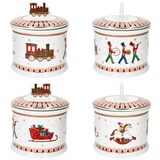 thumbnail of Keksdose Polar Train rund H16,5cm Porzellan Gebäckdose Aufbewahrung Weihnachten