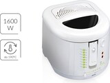thumbnail of MPM DF-802 Freidora Eléctrica Compacta, 2 L, Cubeta Desmontable Antiadherente, Regulador Temperatura, 1600W, Bianco