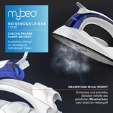 thumbnail of MyBeo Reisebügeleisen 700 W, klappbar, Antihaft-Sohle, Dampffunktion, Temperaturregler, kompakt & leicht