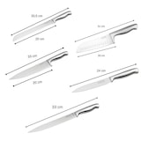 thumbnail of Juego de cuchillos de cocina profesionales de acero inoxidable Nirosta Star de 5 piezas (24-33,5 cm)