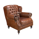 thumbnail of Angel Cerdá Fauteuil Chester en cuir marron cognac 5156C 93 x 99 x 90