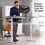 thumbnail of ONKRON Elektrisches Tischgestell höhenverstellbar 120-170 cm, bis 70 kg, Steh-Sitz Schreibtisch, WDF221E-W Weiß