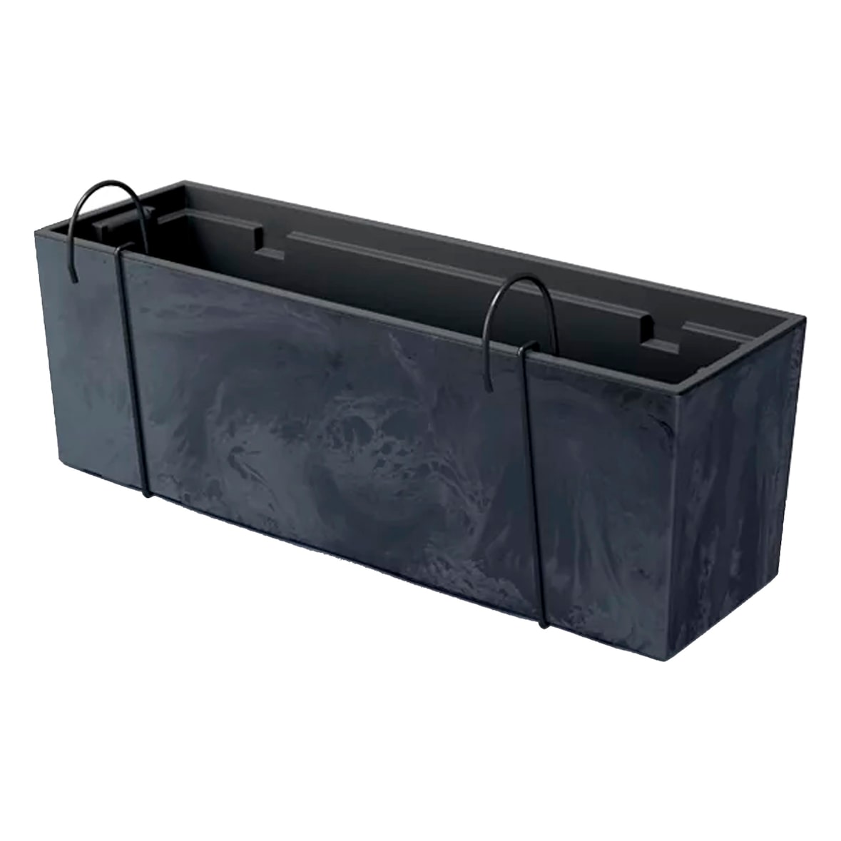 Prosperplast - URBI CASE BETON EFFECT W vaso - 58x18x19,5cm colore Antracite