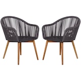 thumbnail of 2er Set Diningsessel Solana Rope - inkl. Kissen - dunkelgrau