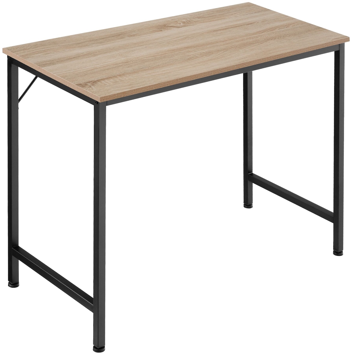 tectake Table de bureau Jenkins - Bois clair industriel, Chêne Sonoma, 80 cm -404458