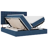 thumbnail of vidaXL Bett mit LED-Lichtleisten mit Kopfteil Blau 180 x 200 cm Stoff