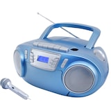 thumbnail of Soundmaster SCD5800BL tragbarer CD-Player Radiorecorder Kassettenrekorder USB AUX LED-Licht Karaoke inklusive Mikrofon Farbe Blau