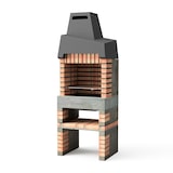 thumbnail of MF - Barbecue Prefabbricato in Muratura per Legna e Carbone Modello Cali Plus (Grigio, Arancione - 76,5 x 58 x 215 cm) REF: 8889/1 - Uso Esterno